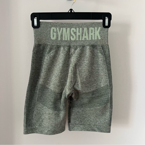 GYMSHARK Dark Green Flex Biker Shorts - Picture 1 of 4